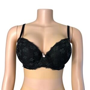 Victoria's Secret‎ Dream Angels Lined Demi Double Bra Size 32DDD Black Lace